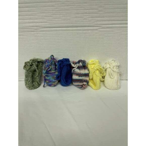 Hand Knitted Soap Saver Sack Bag Pouch Gift Giving Treat Bag New handmade - Picture 8 of 8